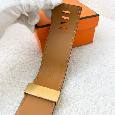 Hermes Collier De Chien CDC Bracelet in Gold Veau Swift T2