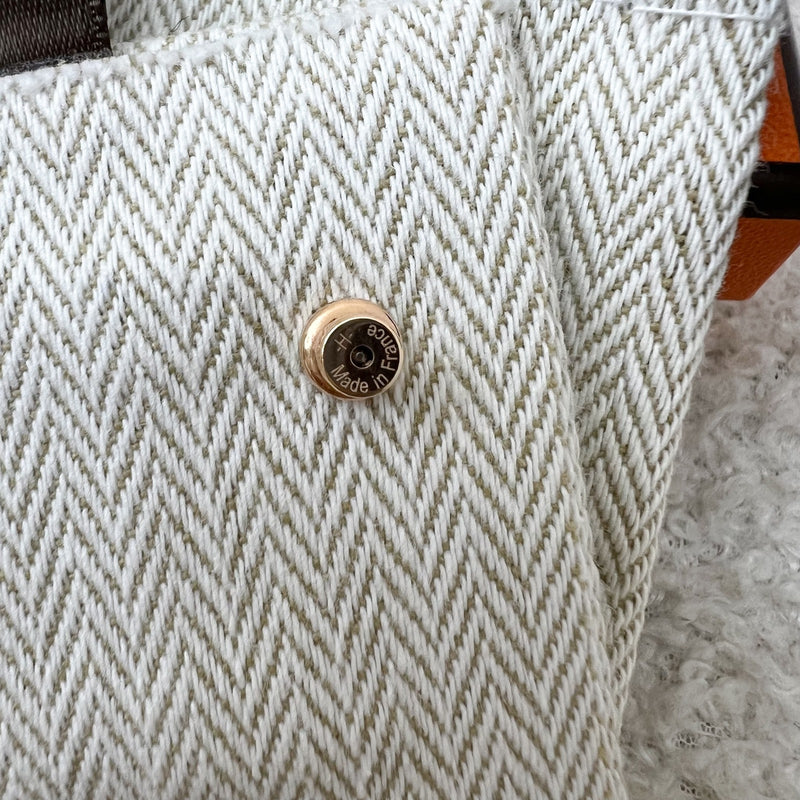 Hermes Mini Pop H Earrings in Gold Enamel and GHW