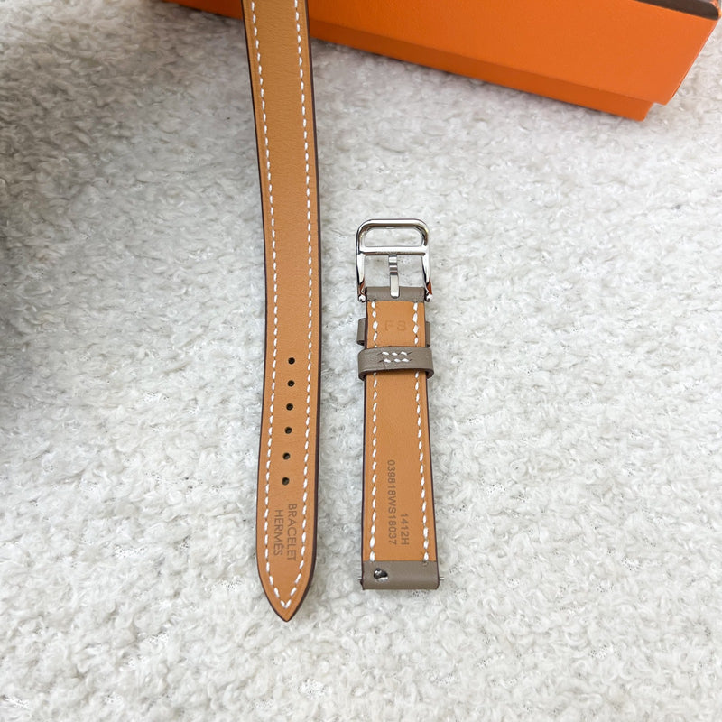 Hermes Cape Cod Small Model 31mm Double Tour Watch Strap in Etoupe