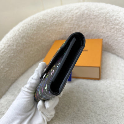 LV x TM Victorine Wallet in Murakami Multicolore Noir Black Monogram Canvas (Model: M14163)