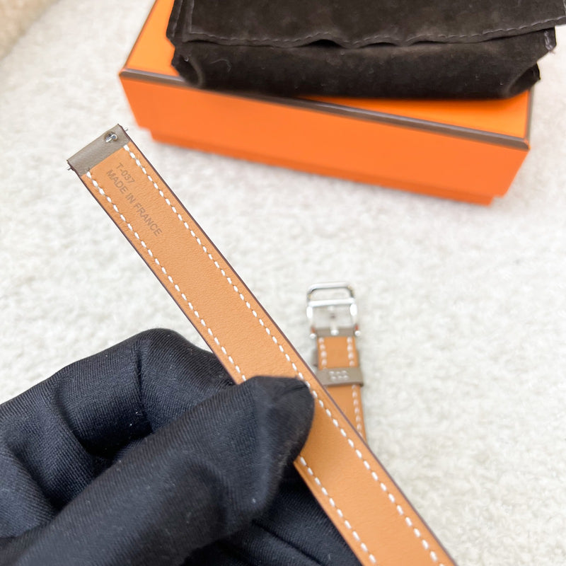 Hermes Cape Cod Small Model 31mm Double Tour Watch Strap in Etoupe