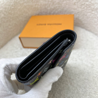 LV x TM Victorine Wallet in Murakami Multicolore Noir Black Monogram Canvas (Model: M14163)