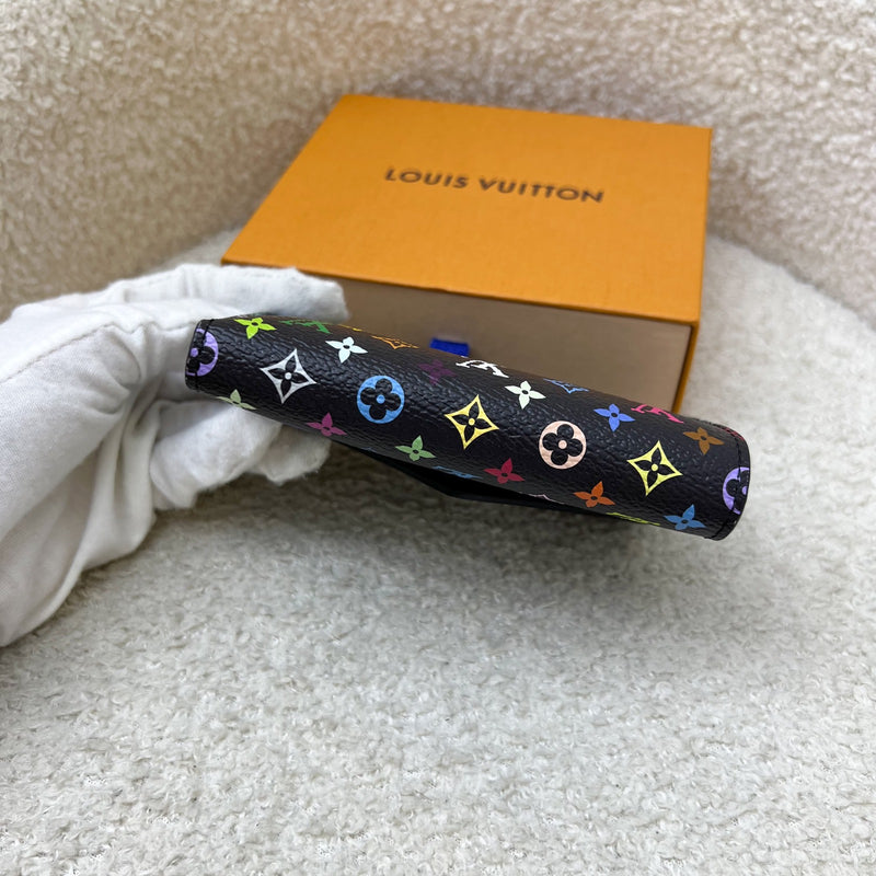 LV x TM Victorine Wallet in Murakami Multicolore Noir Black Monogram Canvas (Model: M14163)