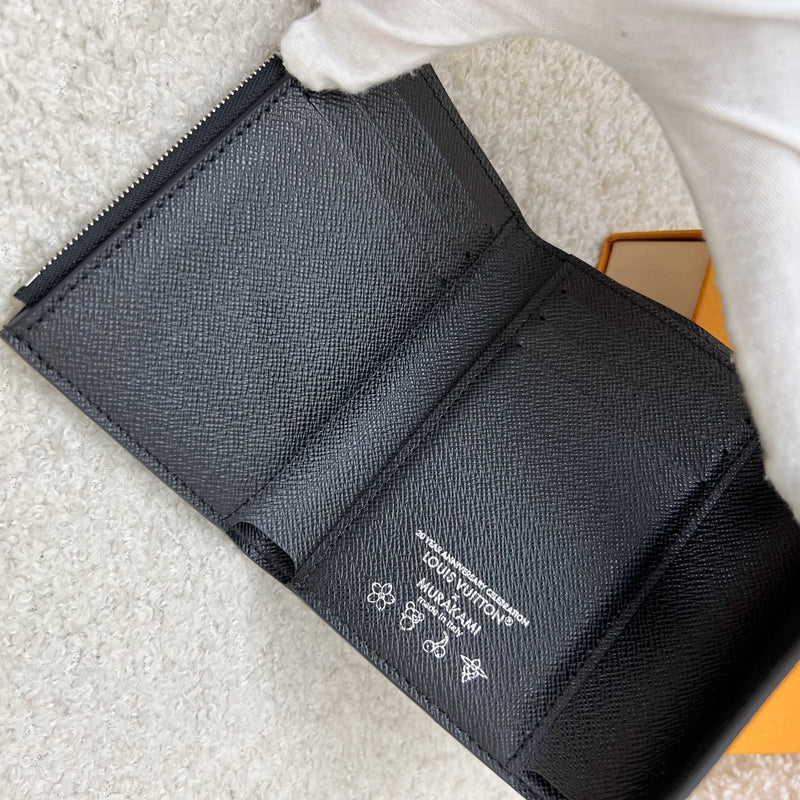 LV x TM Victorine Wallet in Murakami Multicolore Noir Black Monogram Canvas (Model: M14163)