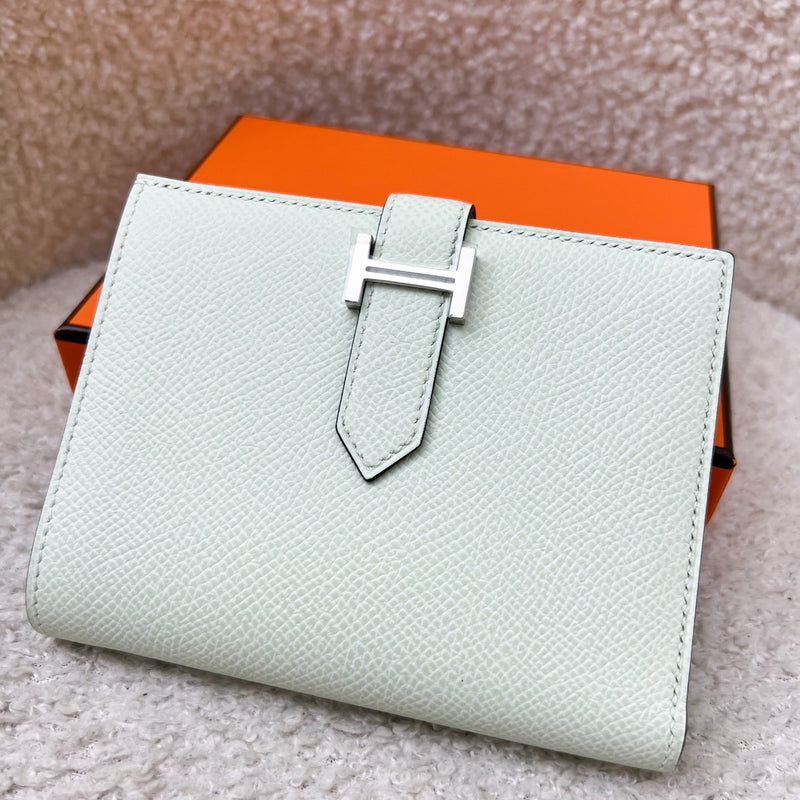 Hermes Bearn Compact Wallet in Vert Fizz Epsom Leather and PHW