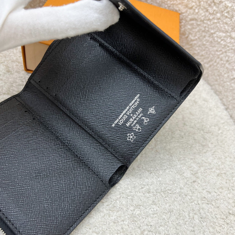 LV x TM Victorine Wallet in Murakami Multicolore Noir Black Monogram Canvas (Model: M14163)