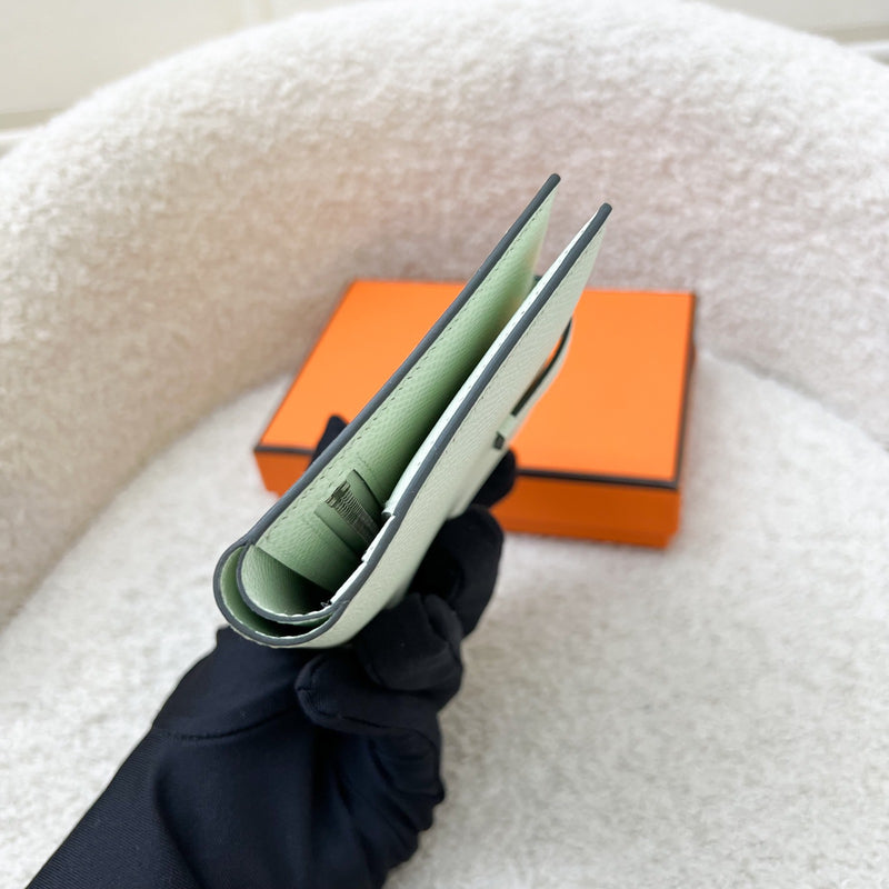 Hermes Bearn Compact Wallet in Vert Fizz Epsom Leather and PHW
