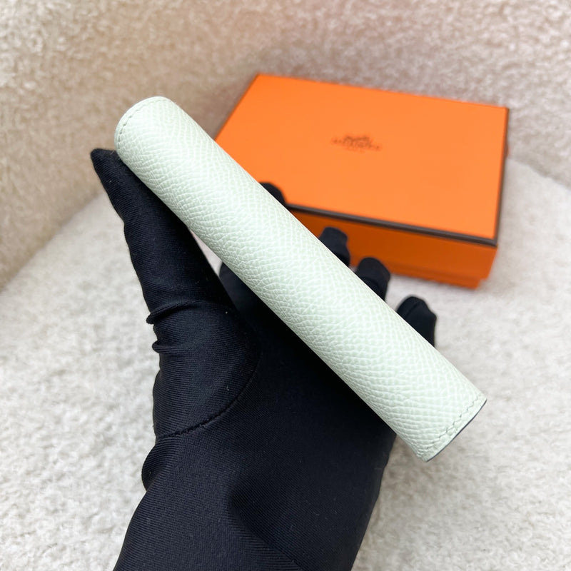 Hermes Bearn Compact Wallet in Vert Fizz Epsom Leather and PHW