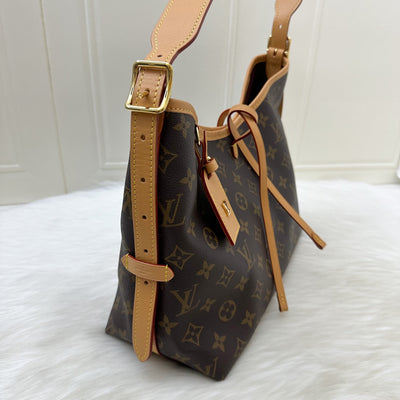 LV Carryall PM Hobo Bag in Monogram Canvas and GHW