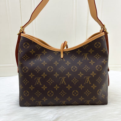 LV Carryall PM Hobo Bag in Monogram Canvas and GHW