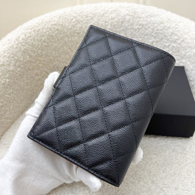 Chanel 24K Bifold Wallet in Black Caviar and LGHW