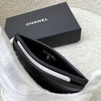 Chanel 25A Flat Card Holder in Black Caviar (Model: AP4659)