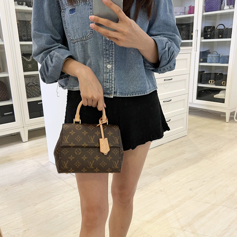 LV Cluny Mini in Monogram Canvas and GHW (Model: M46055)