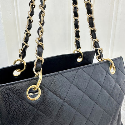 Chanel Vintage Petite Timeless Tote PTT in Black Caviar and GHW
