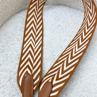 Hermes Sangle Cavale 50 mm Bag Strap in Ecru / Beige / Gold and PHW