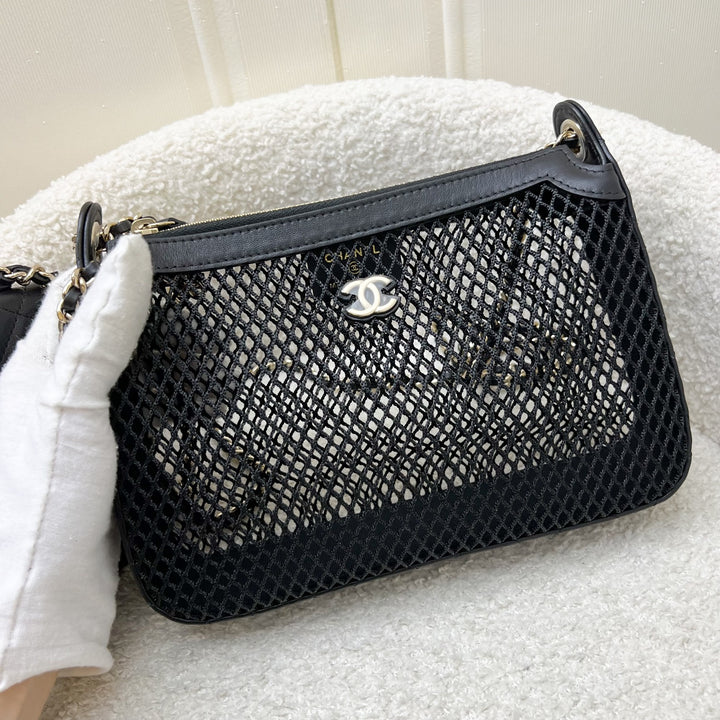 Chanel 25S Clutch on Chain in Black Mesh and LGHW – Brands Lover
