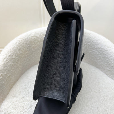 Dior 30 Montaigne Flap Bag in Ultramatte Grained Black Leather and BHW (Model: M9203SBAV, Colour: M989)