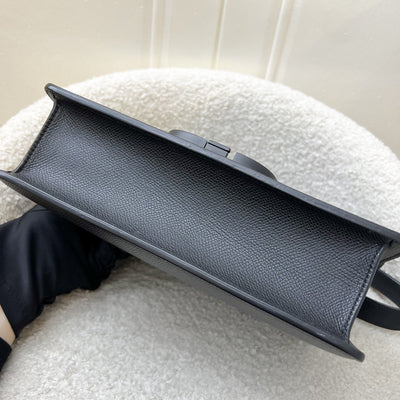 Dior 30 Montaigne Flap Bag in Ultramatte Grained Black Leather and BHW (Model: M9203SBAV, Colour: M989)