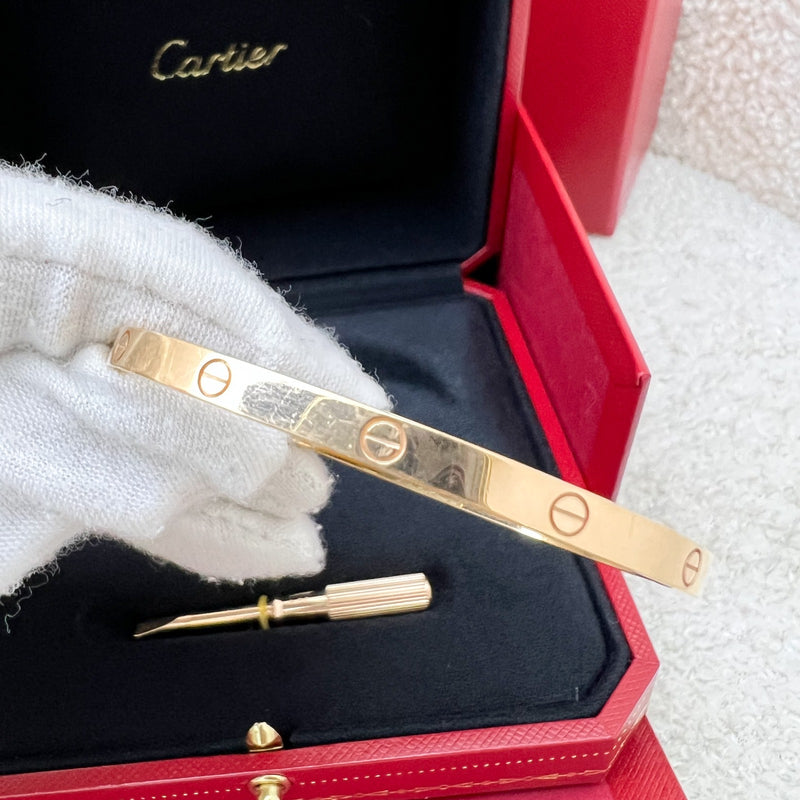 Cartier Love Bracelet Small Model SM in 18K Pink / Rose Gold Sz 15