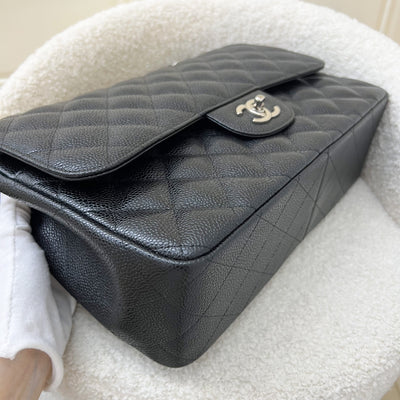 Chanel Jumbo Classic Flap DF in Black Caviar and SHW