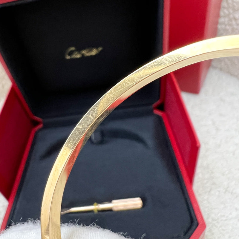 Cartier Love Bracelet Small Model SM in 18K Pink / Rose Gold Sz 15