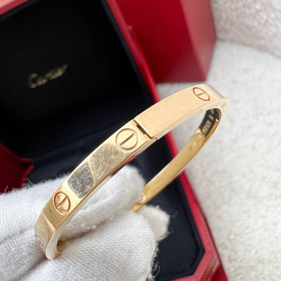 Cartier Love Bracelet Small Model SM in 18K Pink / Rose Gold Sz 15