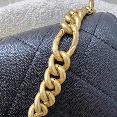 Chanel Bracelet Handle Small Flap in Black Caviar and AGHW