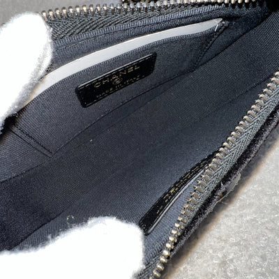 Chanel VIP Gift Crossbody Bag with Crystal Studded CC Logo in Black Velvet and LGHW