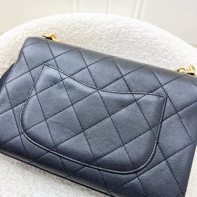 Chanel Bracelet Handle Small Flap in Black Caviar and AGHW