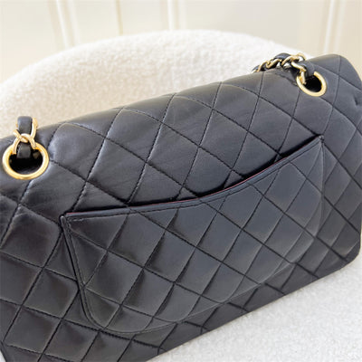 Chanel Medium Classic Flap CF in Black Lambskin and 24K GHW