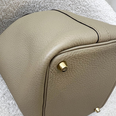 Hermes Picotin 18 in Beige Marfa Clemence Leather and GHW
