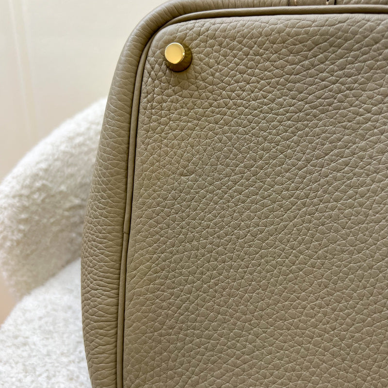 Hermes Picotin 18 in Beige Marfa Clemence Leather and GHW