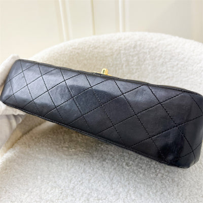 Chanel Medium Classic Flap CF in Black Lambskin and 24K GHW