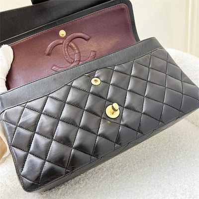 Chanel Medium Classic Flap CF in Black Lambskin and 24K GHW