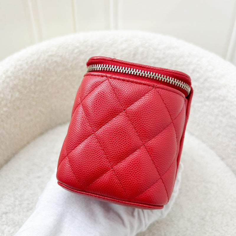 Chanel Classic Small Vanity in Raspberry Pink / Red and LGHW (Model: AP1341)