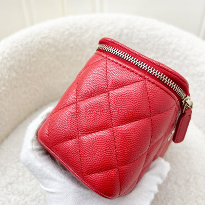 Chanel Classic Small Vanity in Raspberry Pink / Red and LGHW (Model: AP1341)