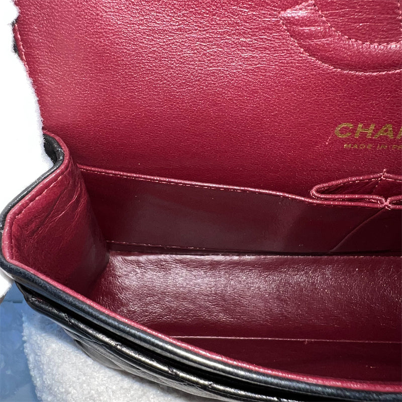 Chanel Medium Classic Flap CF in Black Lambskin and 24K GHW