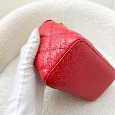 Chanel Classic Small Vanity in Raspberry Pink / Red and LGHW (Model: AP1341)