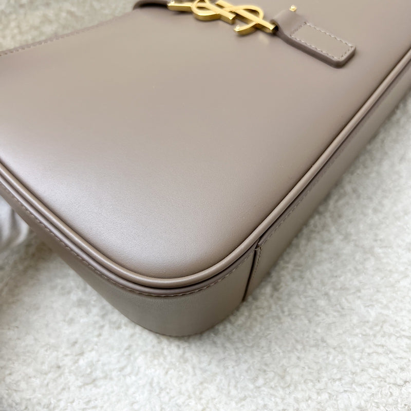 Saint Laurent YSL Le 5 à 7 Shoulder Bag in Taupe Smooth Calfskin and GHW