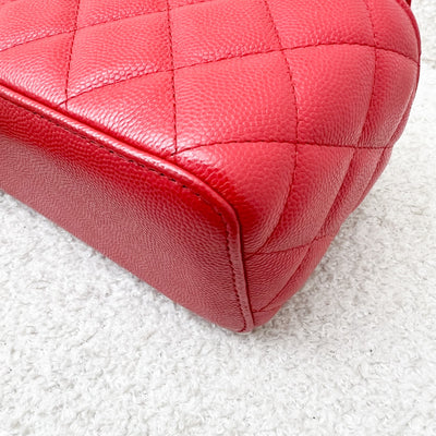 Chanel Classic Small Vanity in Raspberry Pink / Red and LGHW (Model: AP1341)