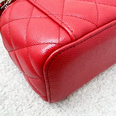 Chanel Classic Small Vanity in Raspberry Pink / Red and LGHW (Model: AP1341)