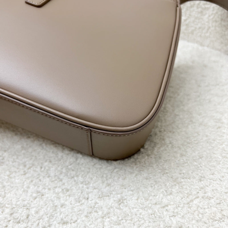 Saint Laurent YSL Le 5 à 7 Shoulder Bag in Taupe Smooth Calfskin and GHW