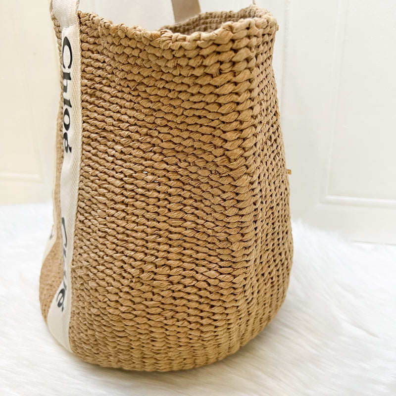 Chloé Large Woody Basket Tote Bag in Natural Fibers
