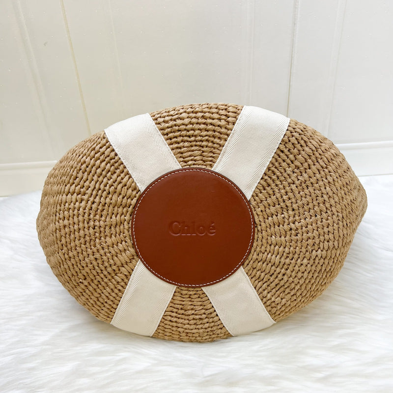 Chloé Large Woody Basket Tote Bag in Natural Fibers