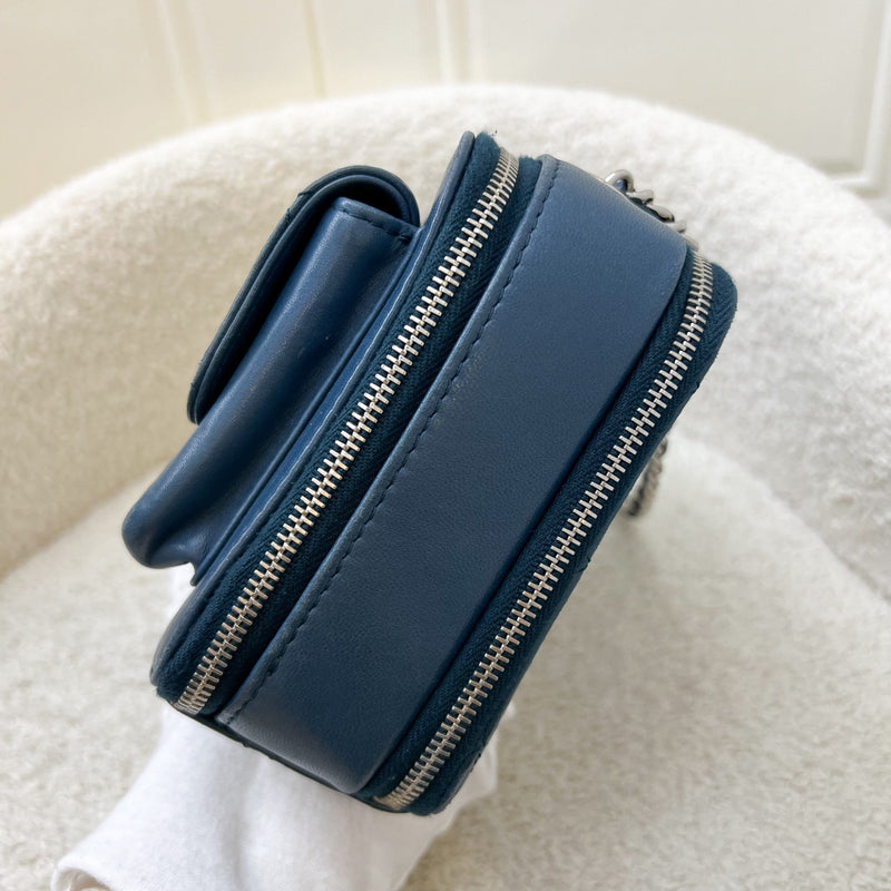 Chanel Seasonal Camera Bag in Blue Lambskin and SHW