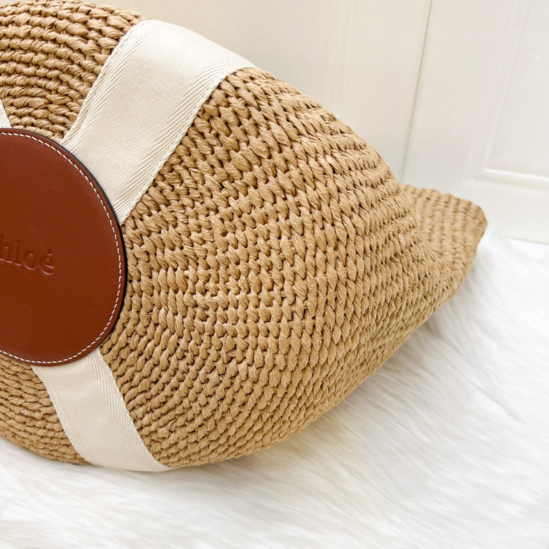 Chloé Large Woody Basket Tote Bag in Natural Fibers