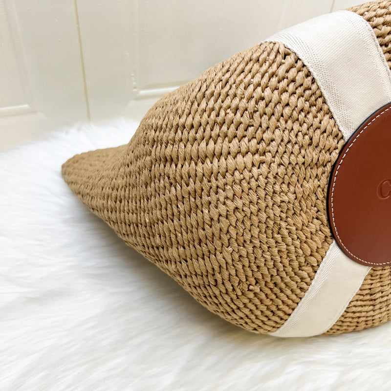 Chloé Large Woody Basket Tote Bag in Natural Fibers
