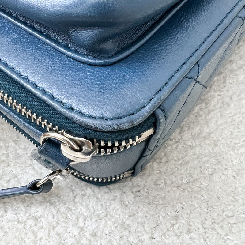 Chanel Seasonal Camera Bag in Blue Lambskin and SHW