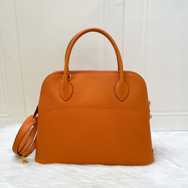 Hermes Bolide 31 in Orange Epsom Leather and GHW