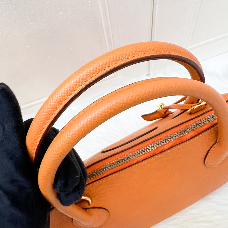 Hermes Bolide 31 in Orange Epsom Leather and GHW